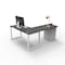 We'Re It Connect It L-Shaped Desk, 77 in D X 30 in H, 60 in W X Thermally Fused Laminate DI60304824L1BBF-WH-6307 - alternate 2